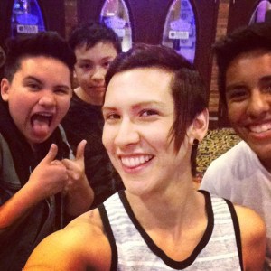 Daverlie her brother and my brother at the movies. Hangover 3