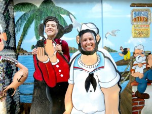 Jay (Popeye) and I (Olive oyl!)