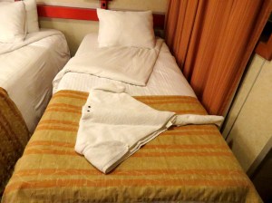 Manta Ray rolled towels!