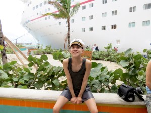 Took a picture in front of the ship!